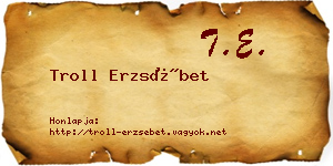 Troll Erzsébet névjegykártya