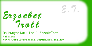 erzsebet troll business card